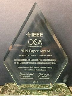 The 2018 JLT Best Paper Award awarded to UNLOC paper